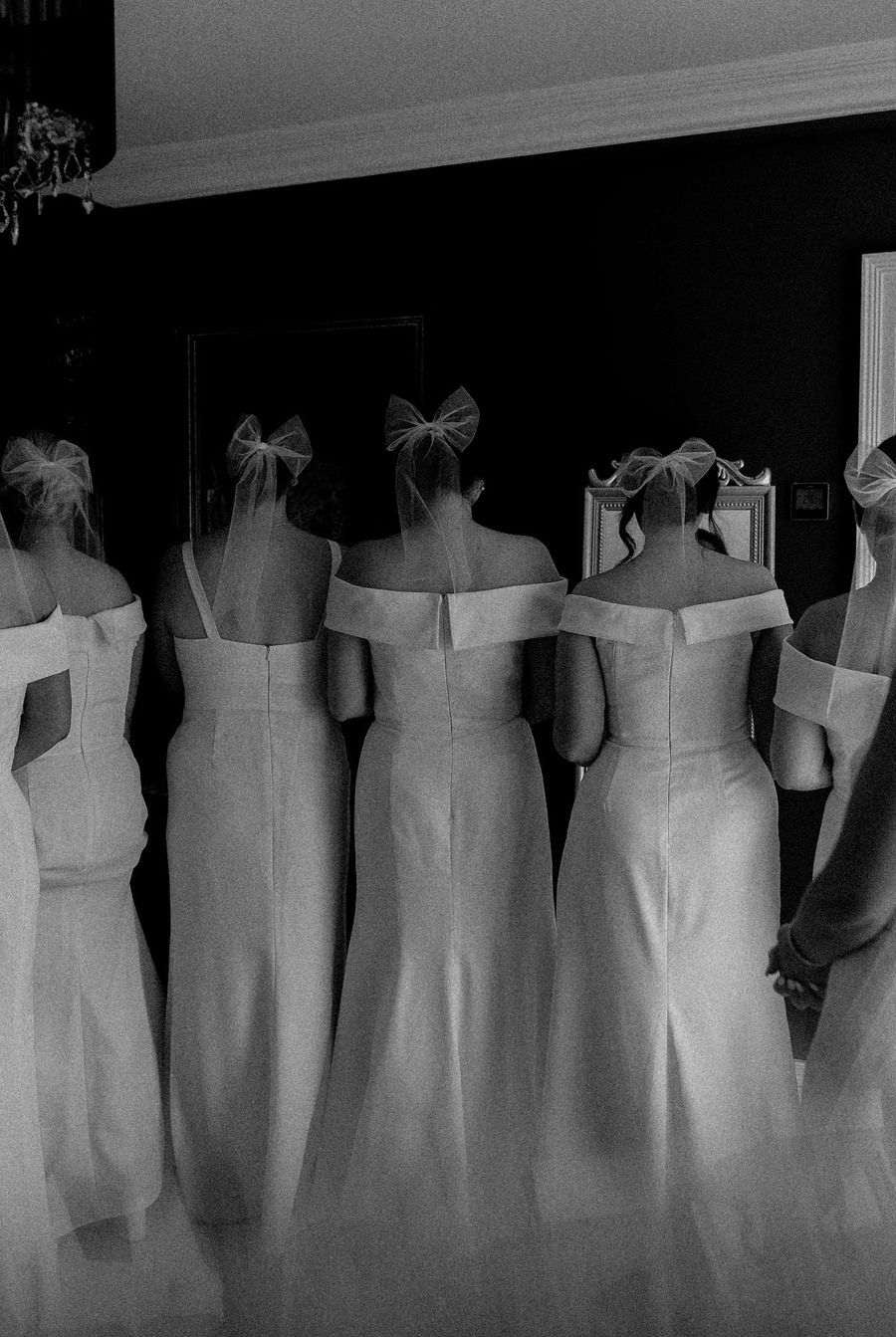 Vanya | White Off - Shoulder Satin Pleats Long Bridesmaid Dress with Slit - KissProm