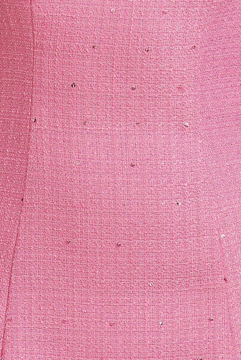 Vesper | Pink - Spaghetti Straps Beaded Sheath Homecoming Dress With Bows