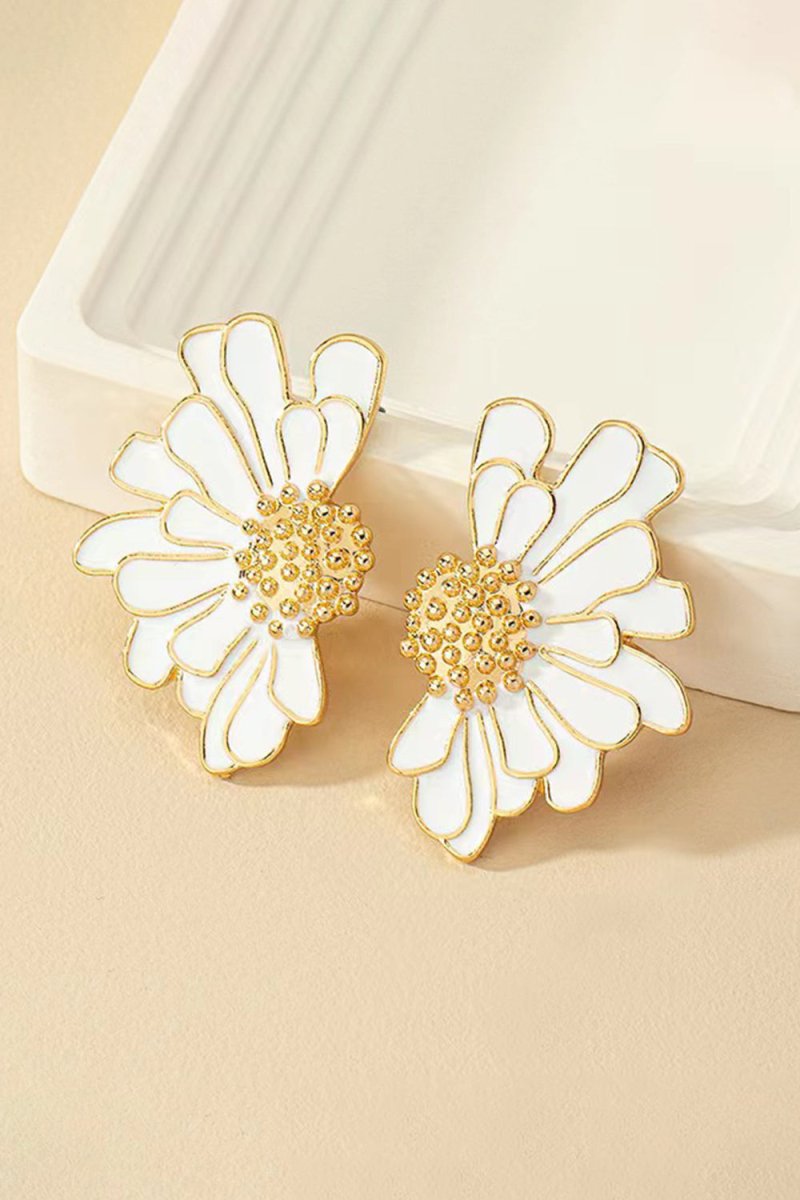 Vintage Daisy Flower Stud Earrings - KissProm