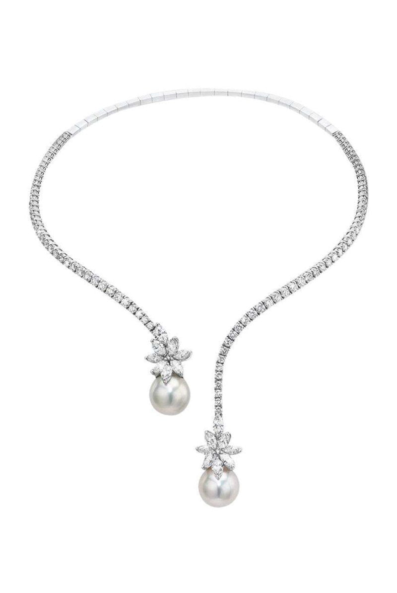 Vintage Pearl Zircon Necklace - KissProm