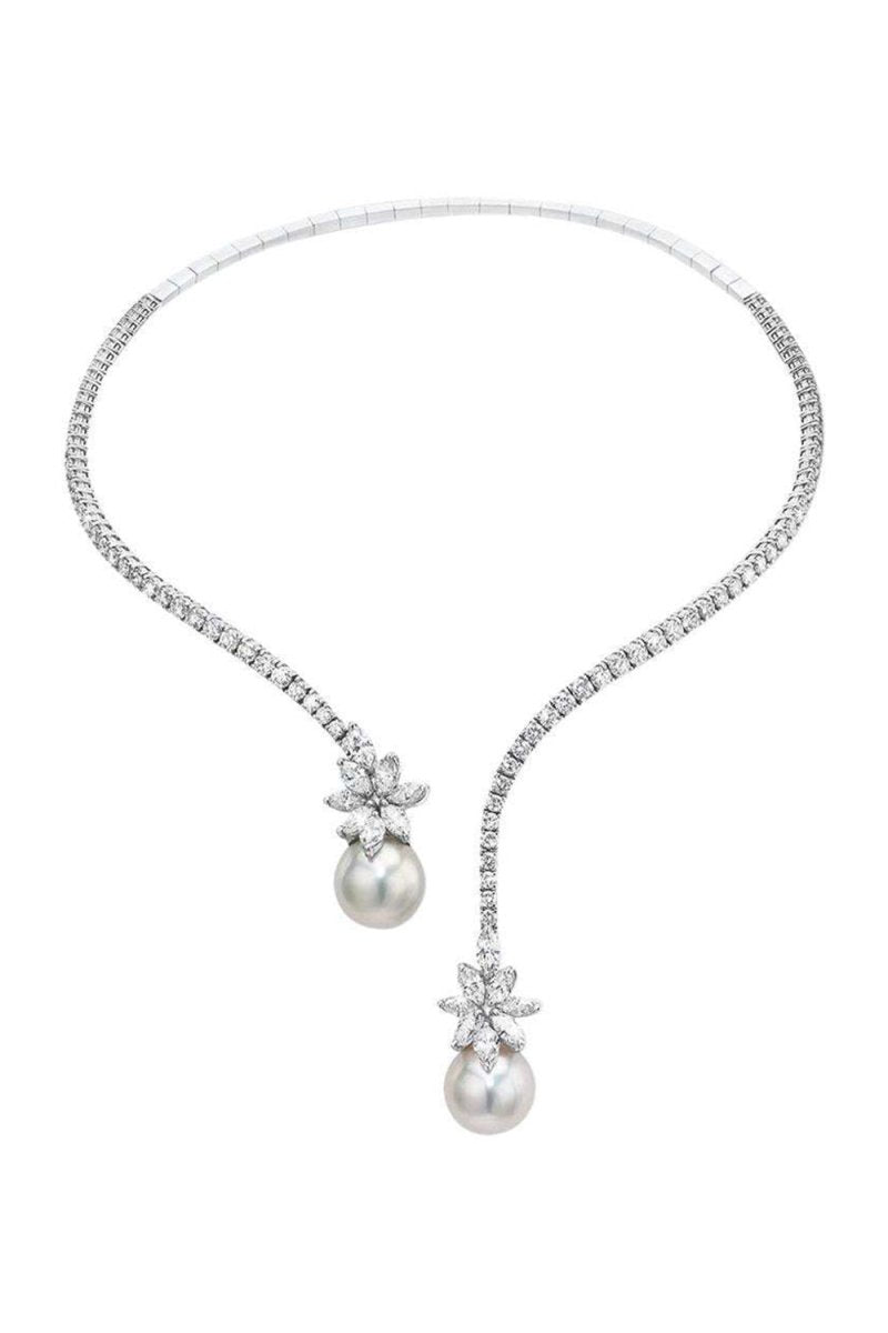 Vintage Pearl Zircon Necklace - KissProm