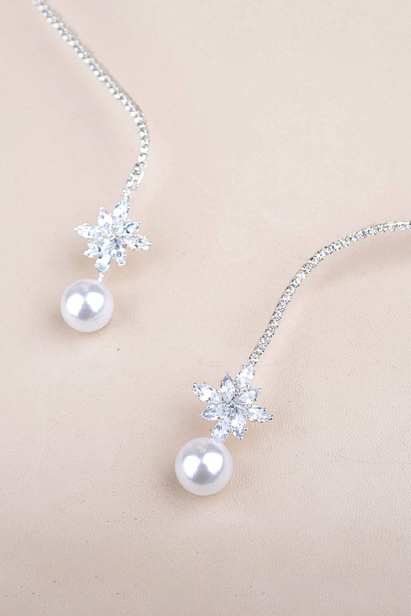 Vintage Pearl Zircon Necklace - KissProm