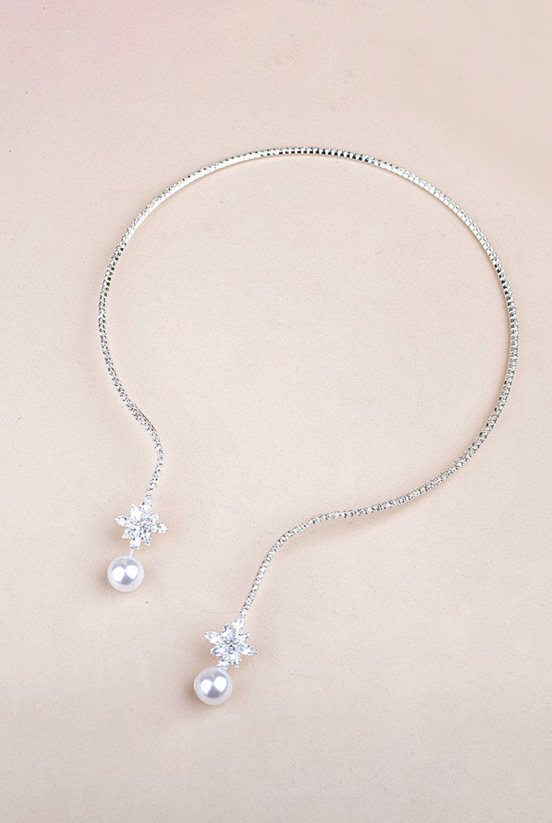 Vintage Pearl Zircon Necklace - KissProm
