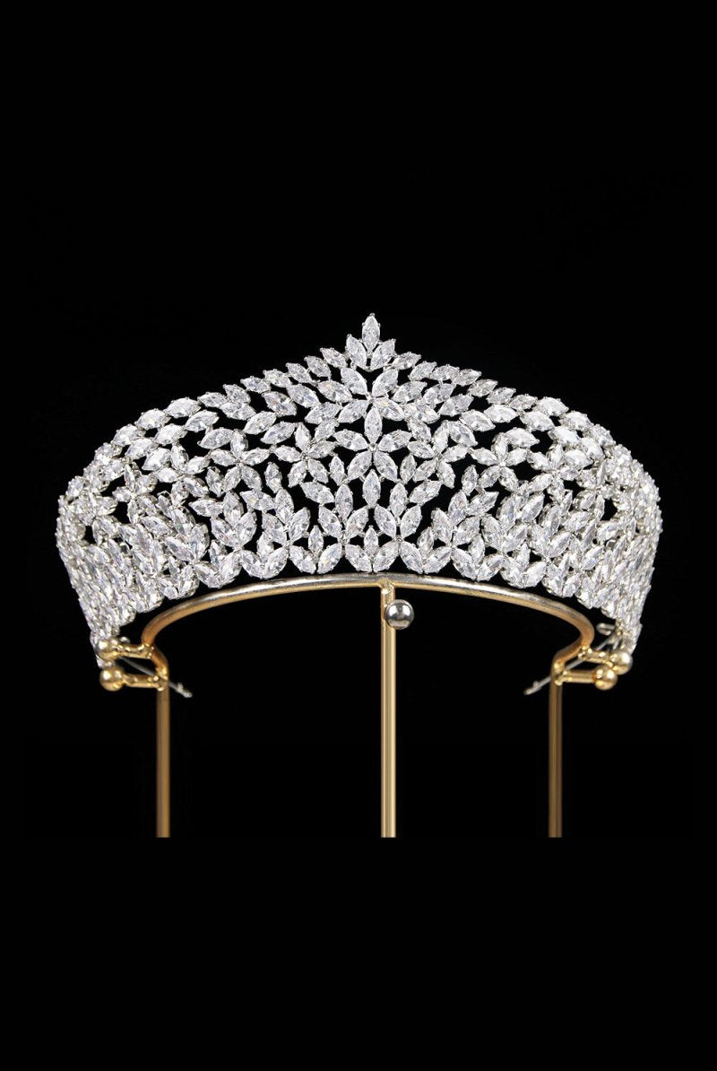 Vintage Zircon Wedding Crown - KissProm