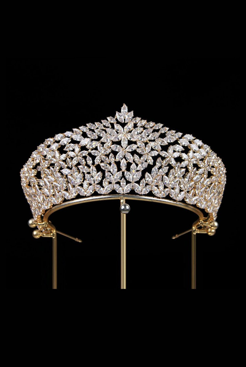 Vintage Zircon Wedding Crown - KissProm
