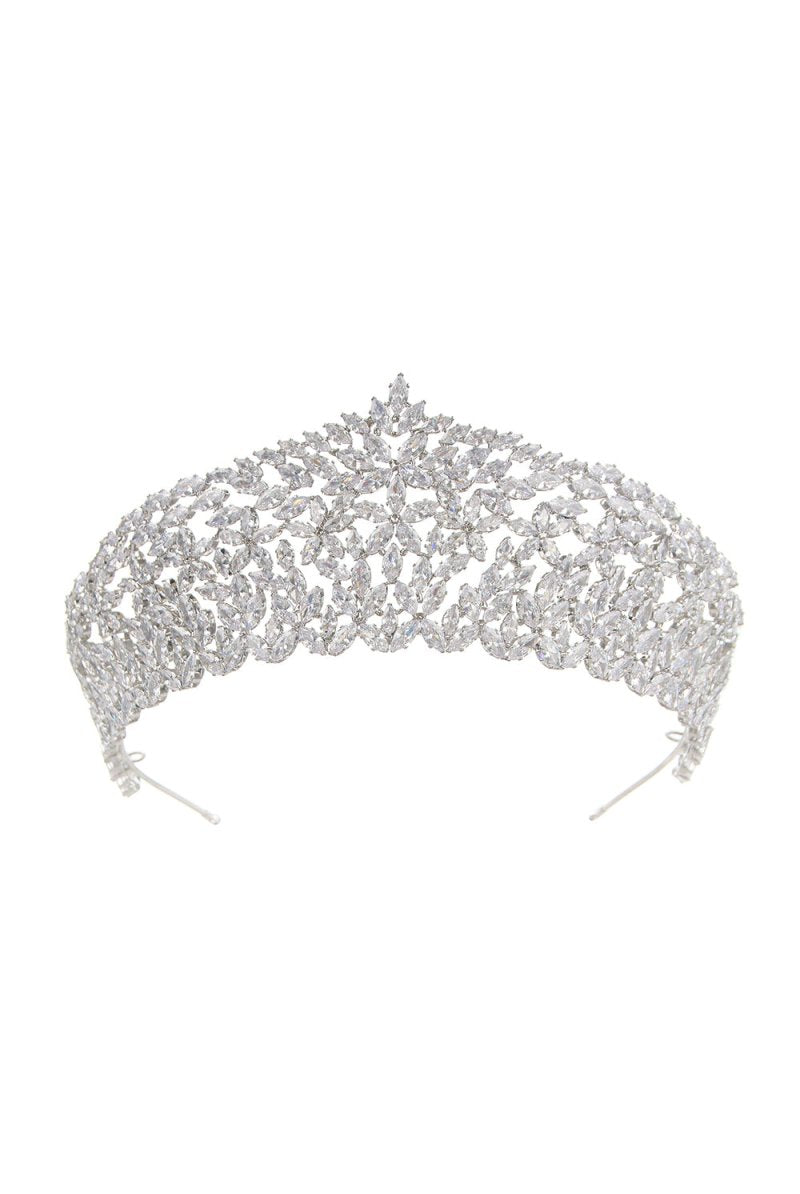 Vintage Zircon Wedding Crown - KissProm