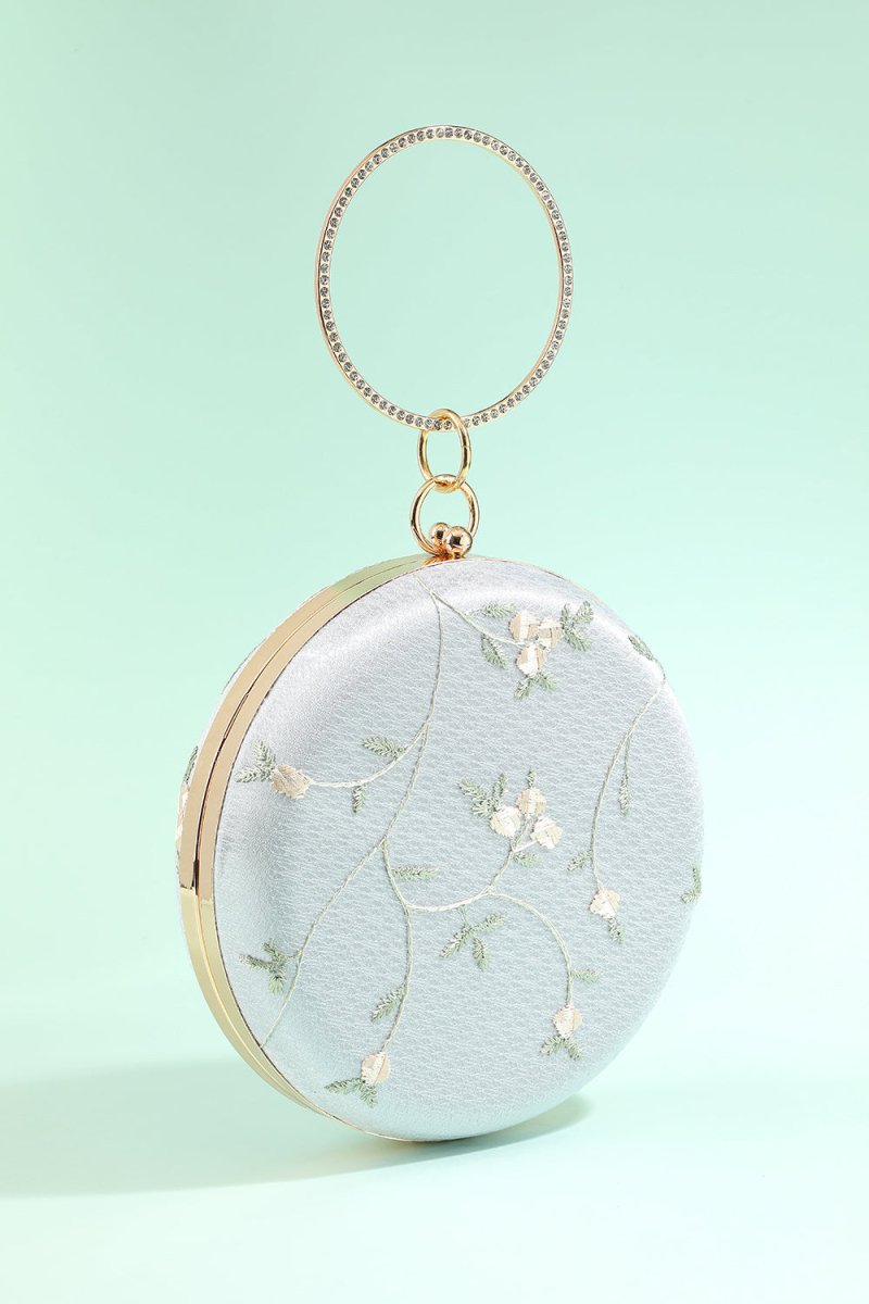 White Embroidery Handbag - KissProm