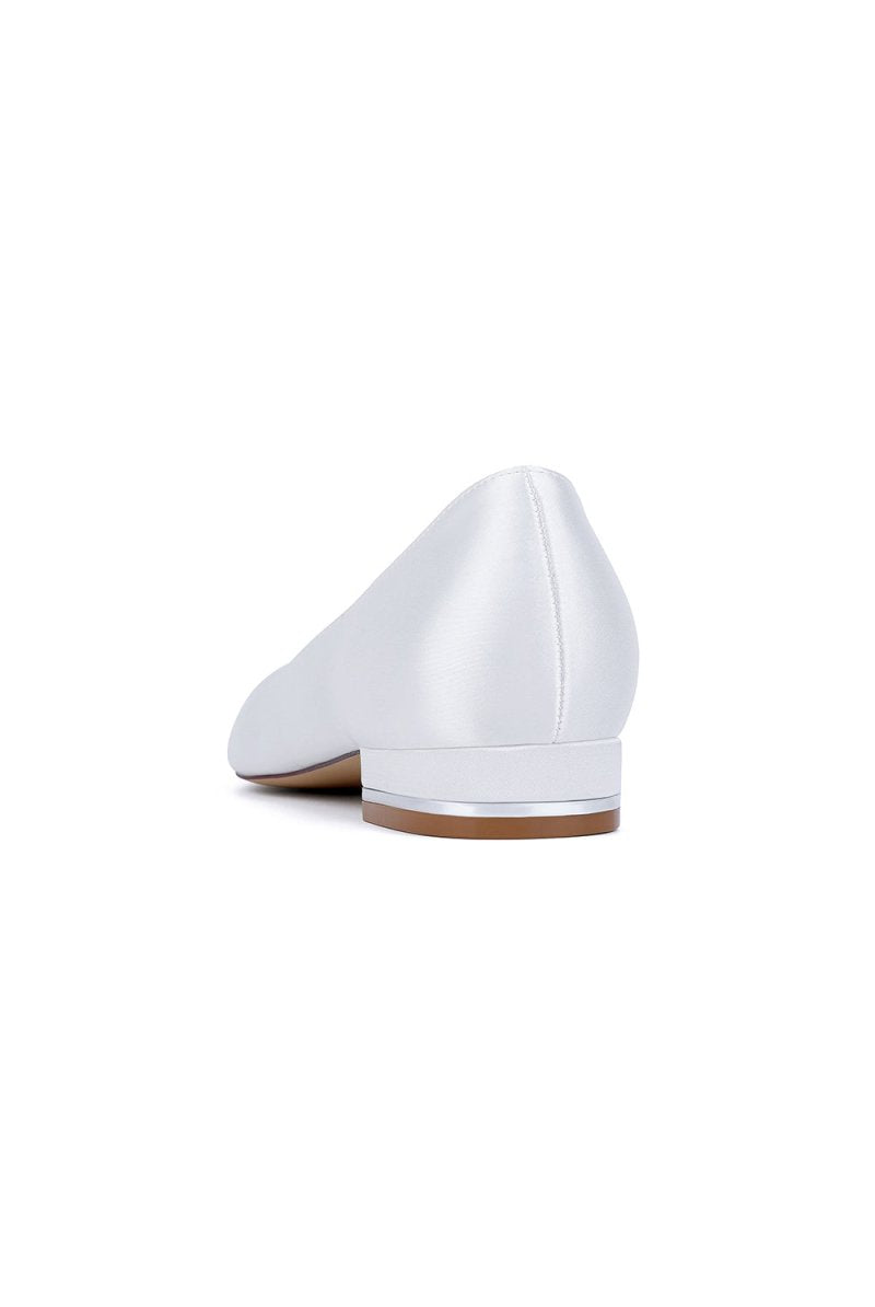 Ivory Flat Shoes with a Sleek Design - KissProm