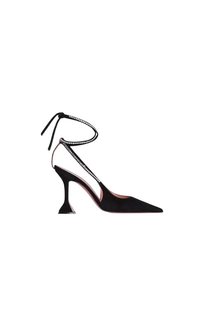 White Lace Up High Heel Sandals - KissProm