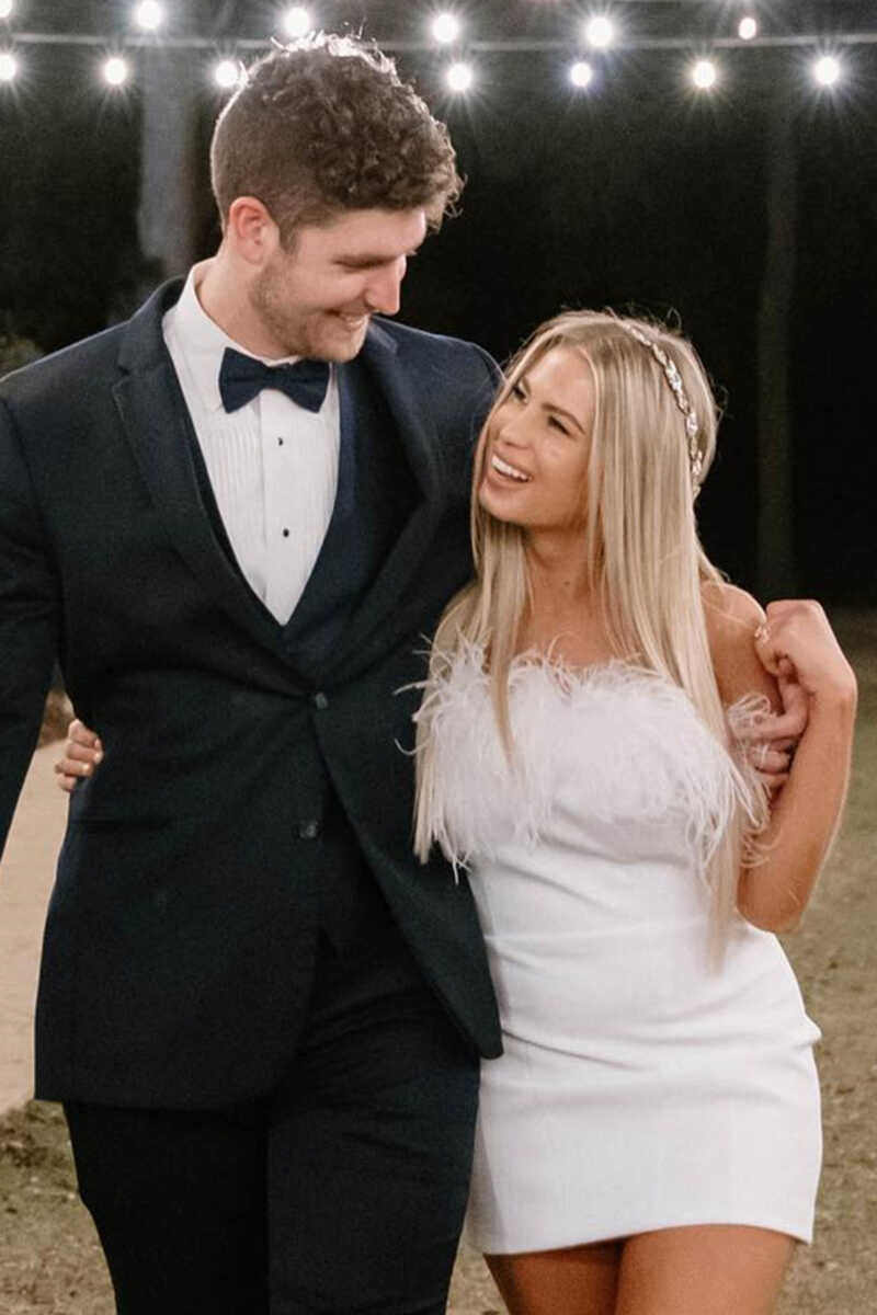 Erica | White Strapless Feather Bodycon Short Party Dress