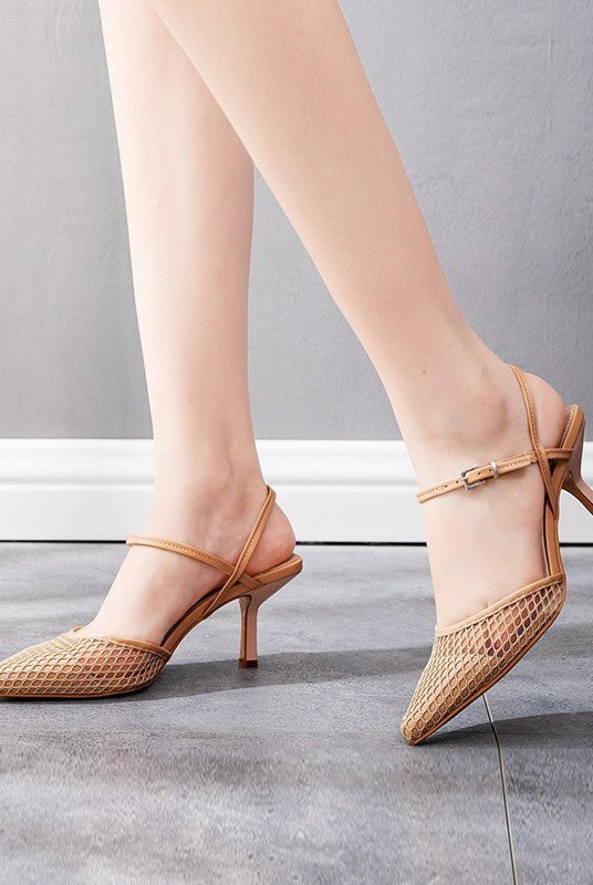 Women's Leatherette With Ankle Strap Closed Toe Stiletto Heel Wedding Shoes - KissProm