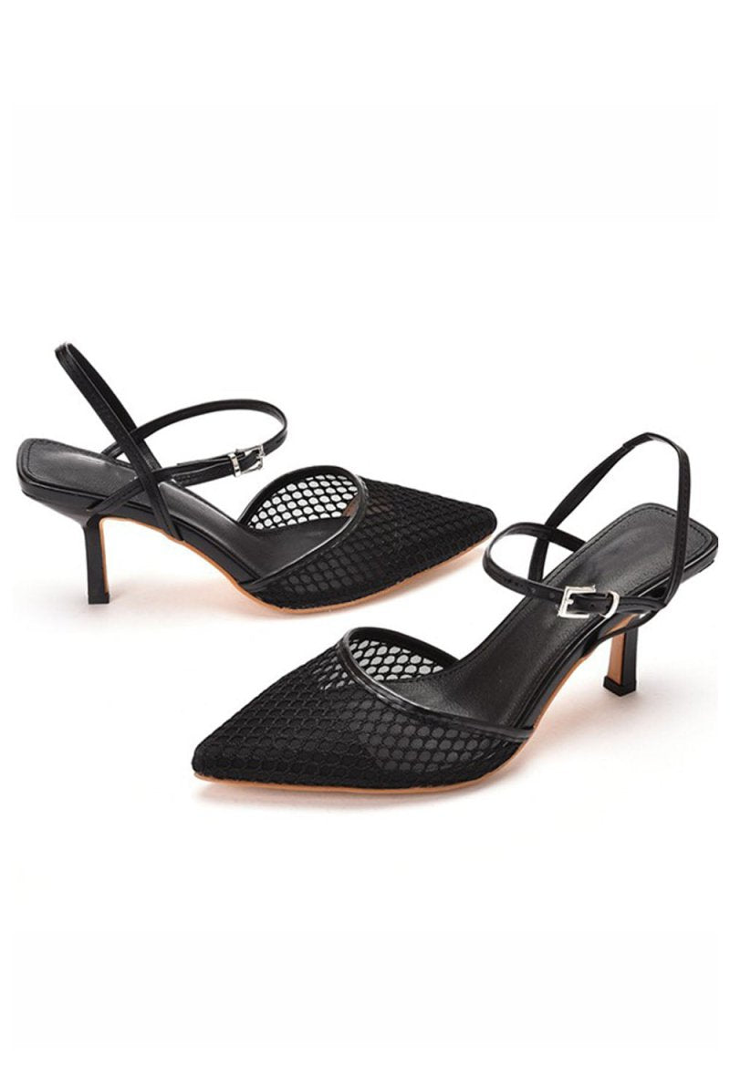 Women's Leatherette With Ankle Strap Closed Toe Stiletto Heel Wedding Shoes - KissProm