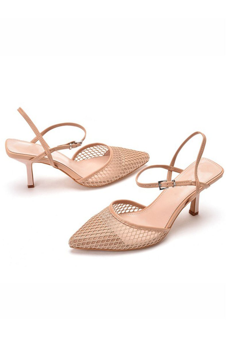 Women's Leatherette With Ankle Strap Closed Toe Stiletto Heel Wedding Shoes - KissProm