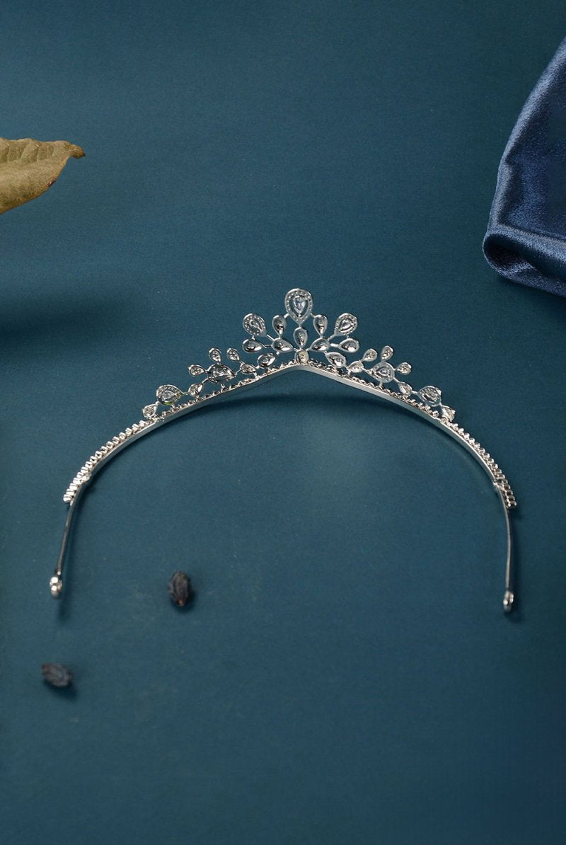 Women's Silver Cubic Zirconia Crowns - KissProm