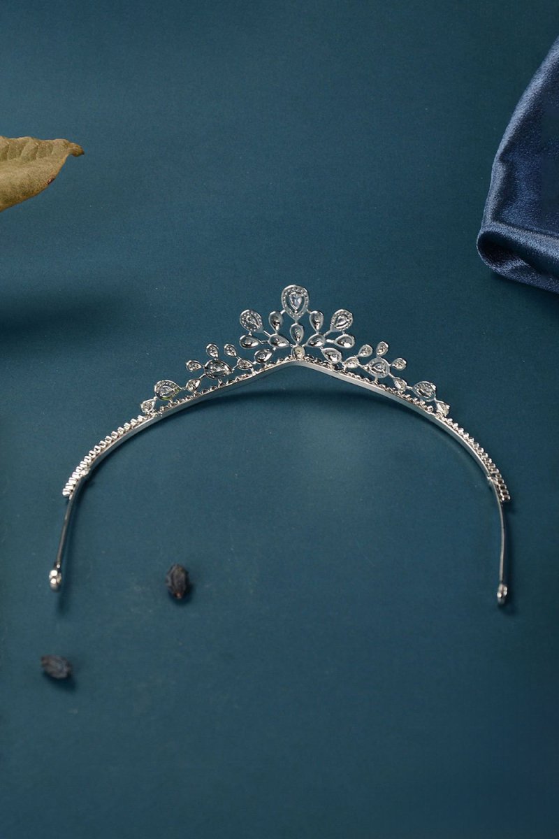Women's Silver Cubic Zirconia Crowns - KissProm