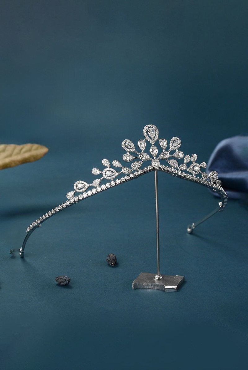 Women's Silver Cubic Zirconia Crowns - KissProm