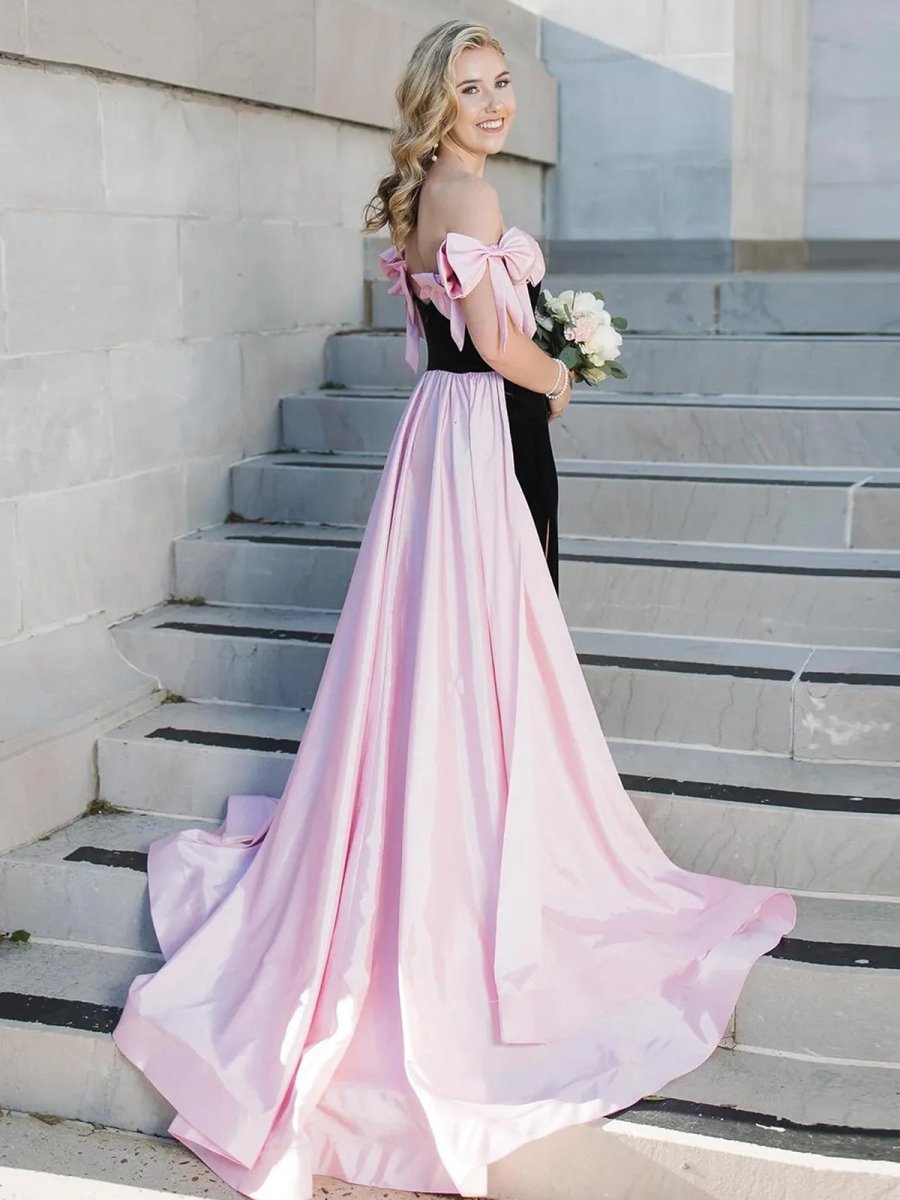 Hot Pink And Black Prom Dress Beautiful Shiny Tulle Long A-Line Pink Corset Prom Dress, Hot Pink And Black Prom Dress Beautiful Shiny Tulle Long A-Line Pink Corset Prom Dress,