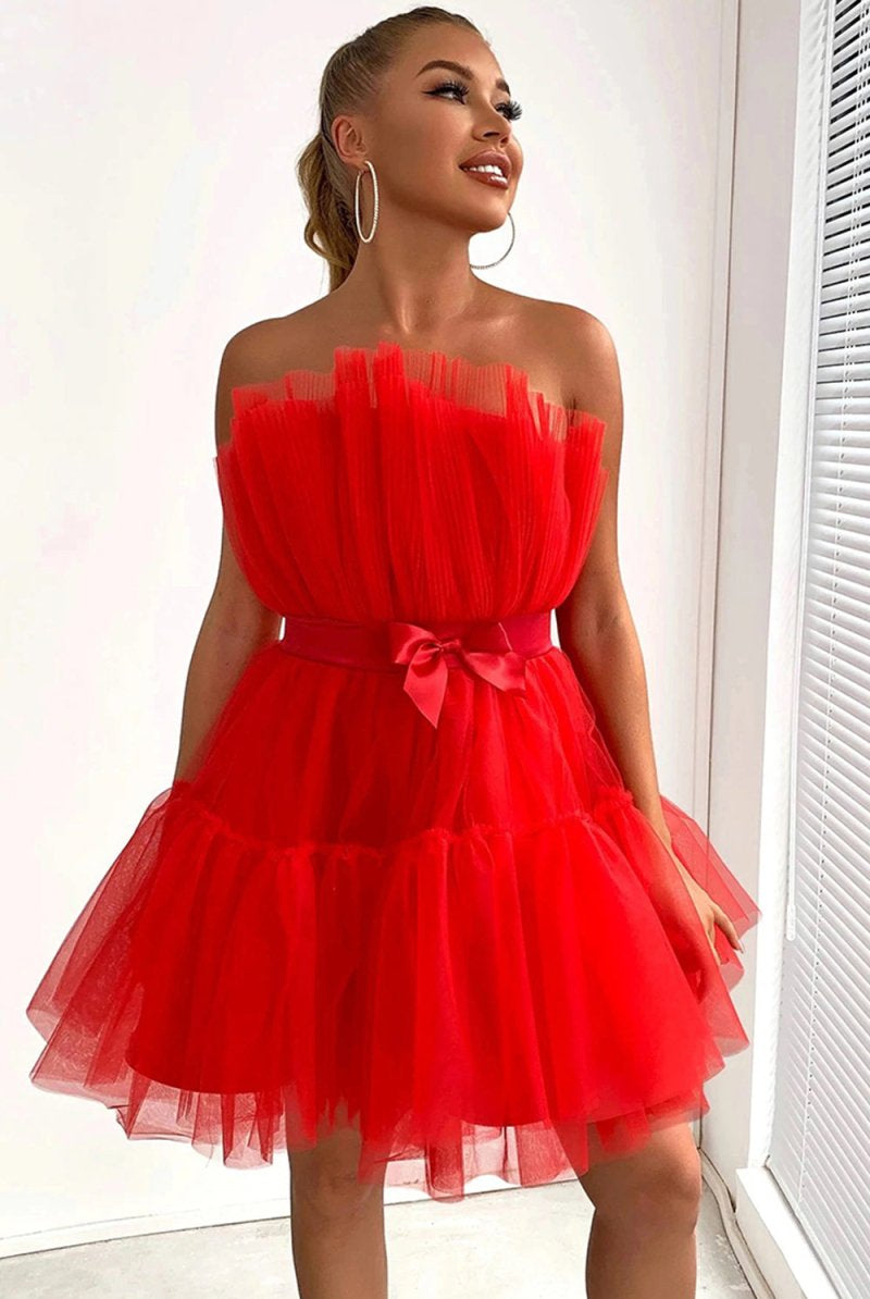 Isabella | Cute A Line Strapless Black Short Homecoming Dress