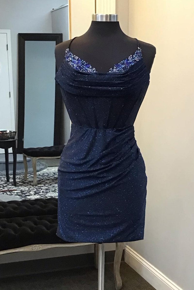 Cecily |Sheath Jersey Homecoming Dress with Beading