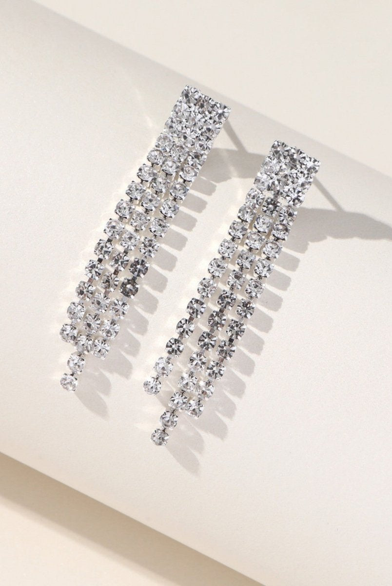 Tassel Necklace Earrings Pendant Two Piece Set - KissProm