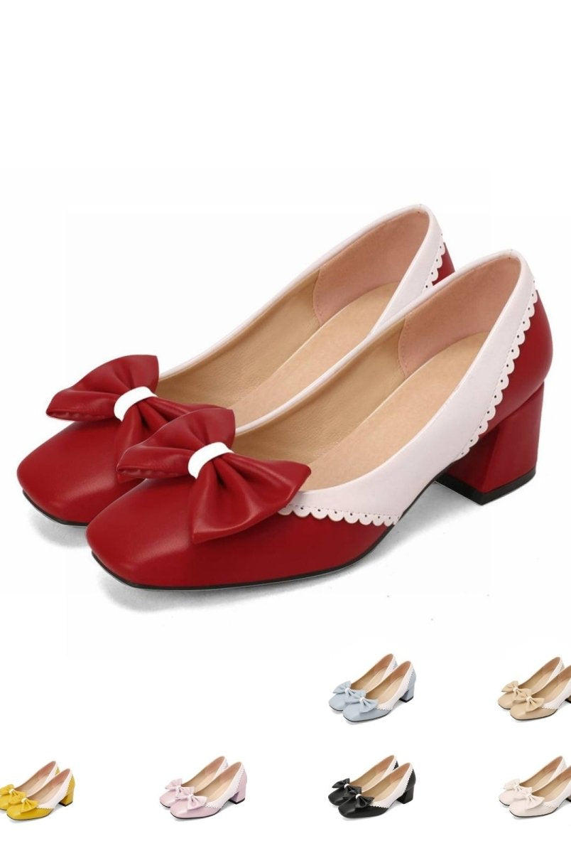 Retro Mary Jane High Heel Shoes - KissProm