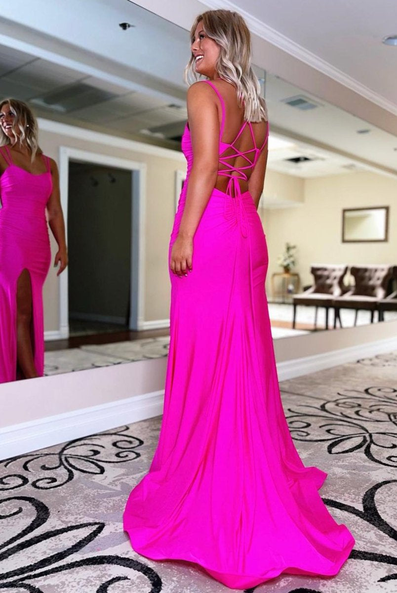 Sapphire |Mermaid Spaghetti Straps Jersey Prom Dress