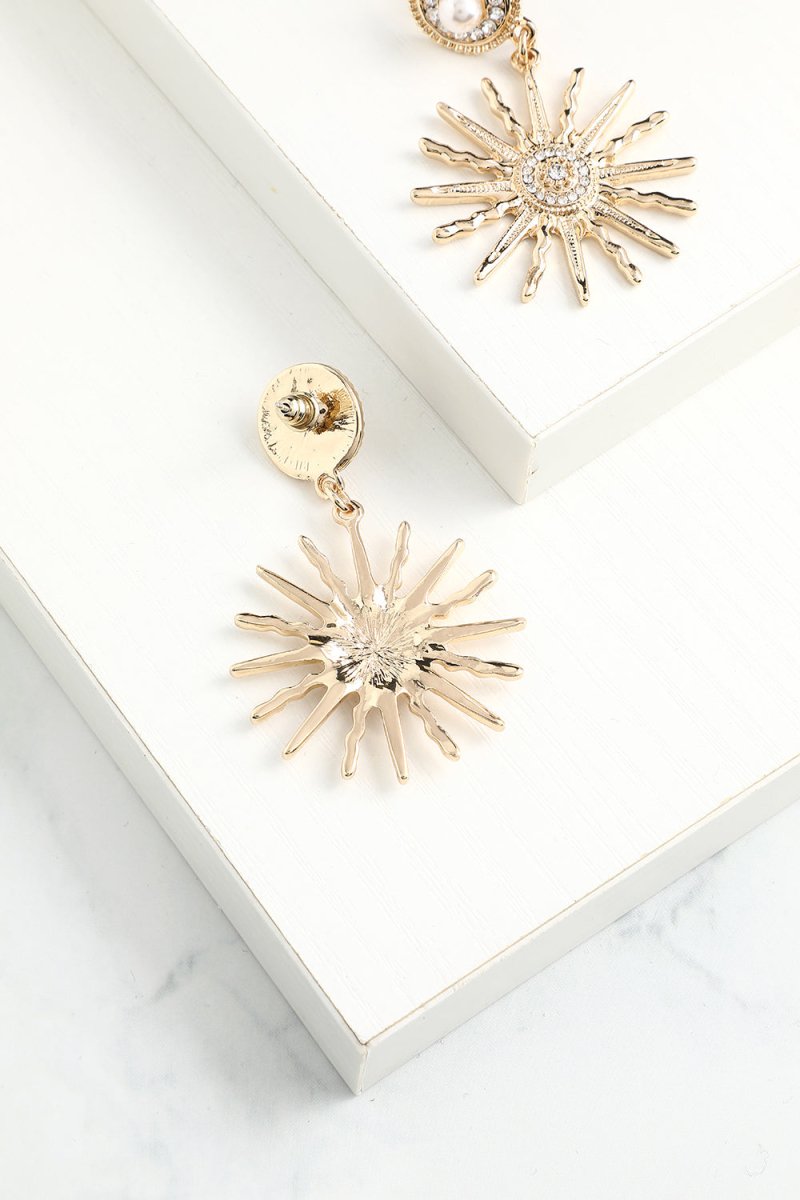 Sunflower Gold Drop Earrings - KissProm