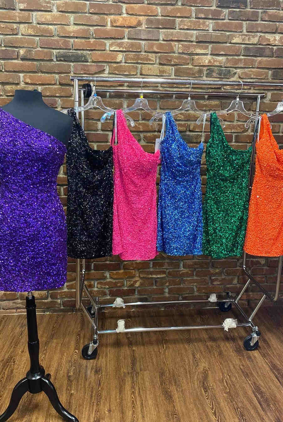 Vicky |Sheath One Shoulder Sequins Homecoming Dress