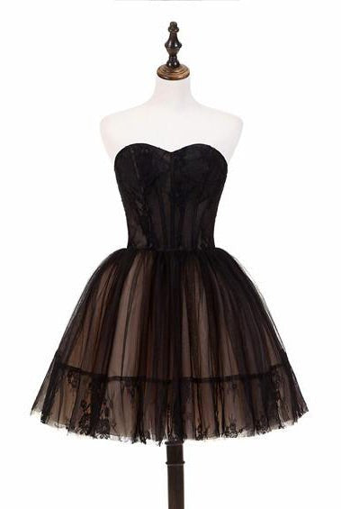 Rowena |A line Strapless Tulle Homecoming Dress