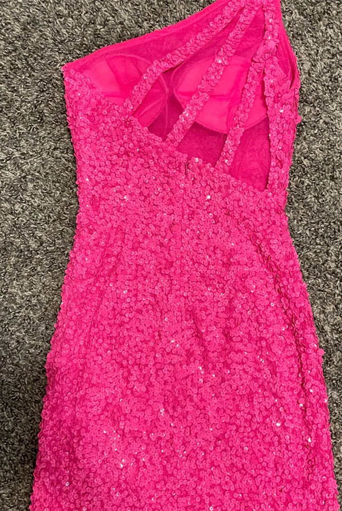 Vicky |Sheath One Shoulder Sequins Homecoming Dress