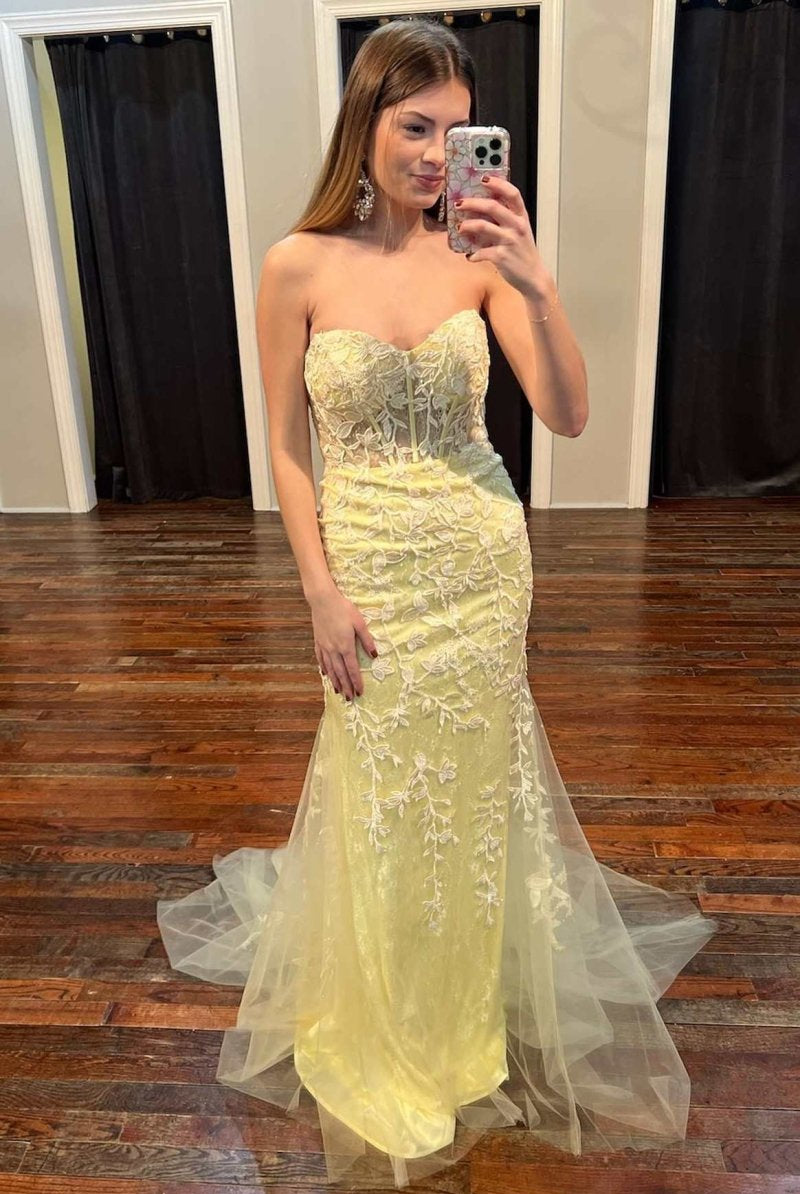 Tinsley |Mermaid Sweetheart Tulle Lace Prom Dress