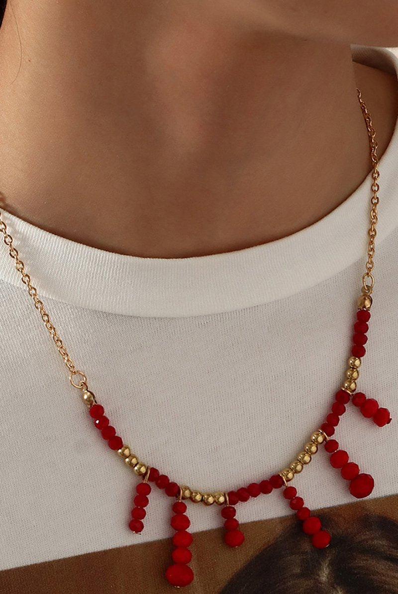 Boho Style Red Necklace - KissProm