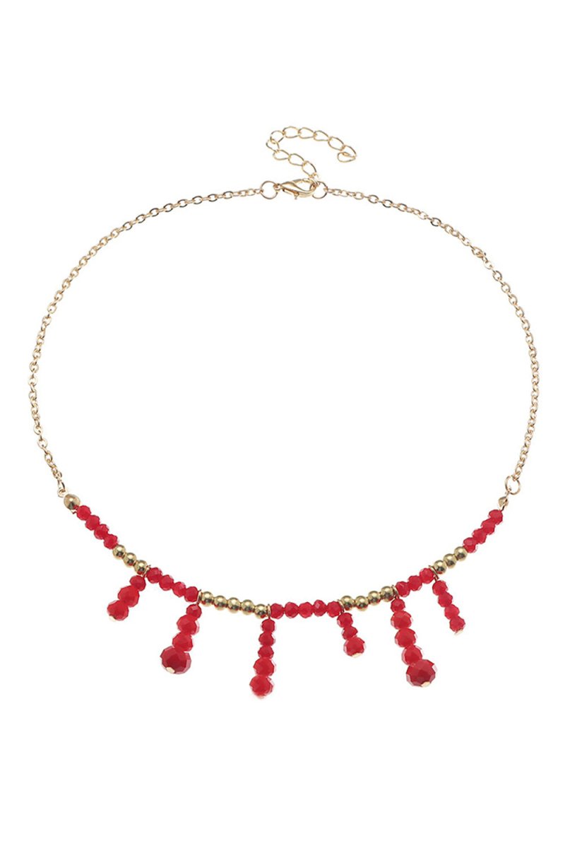 Boho Style Red Necklace - KissProm