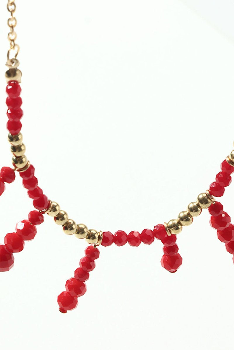 Boho Style Red Necklace - KissProm