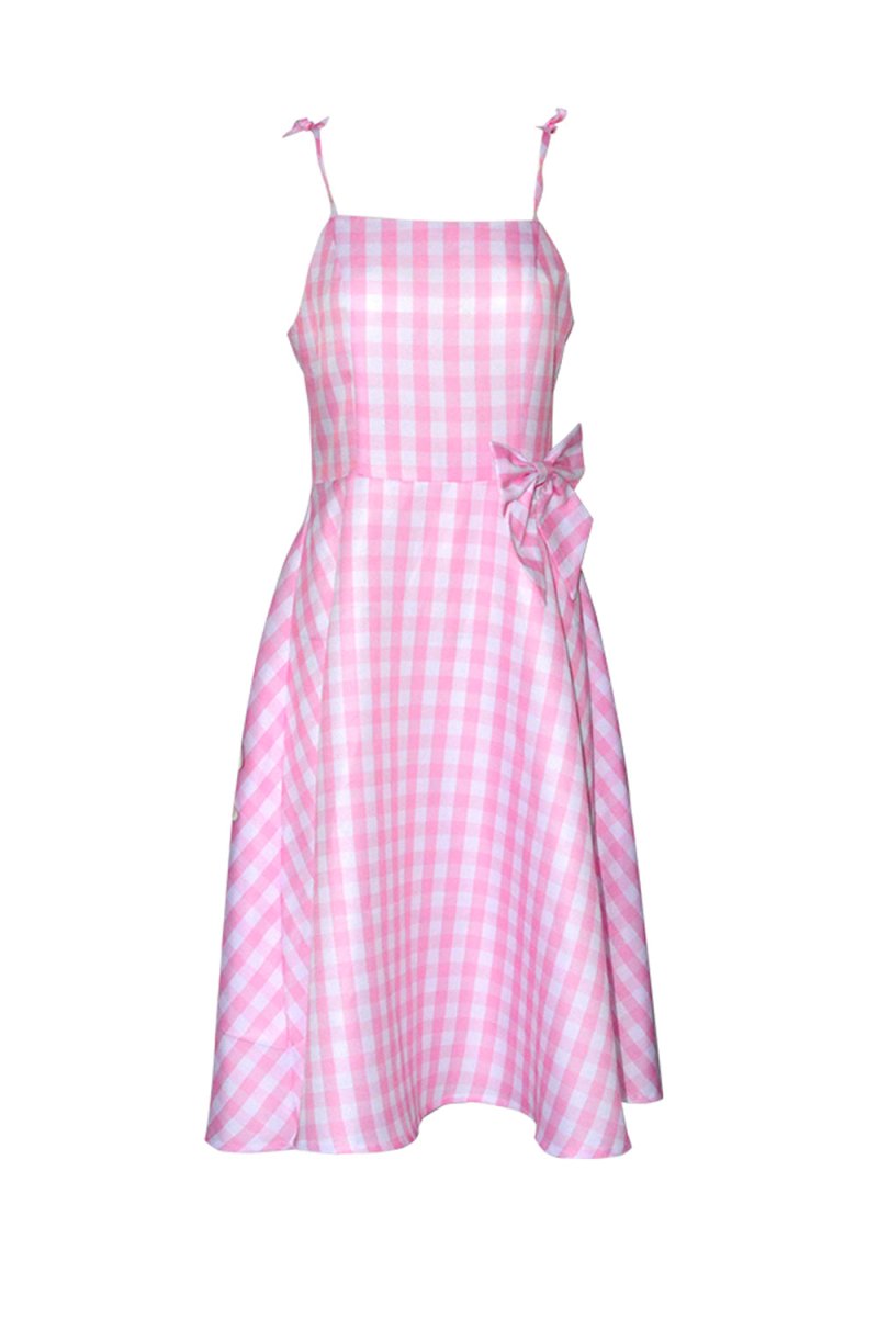 Pink Plaid Pin Up 1950s Dress Accessory Set - KissProm