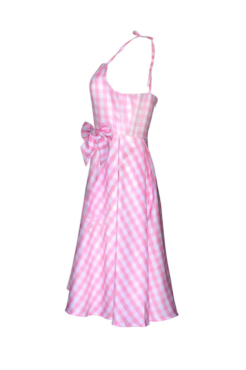 Pink Plaid Pin Up 1950s Dress Accessory Set - KissProm