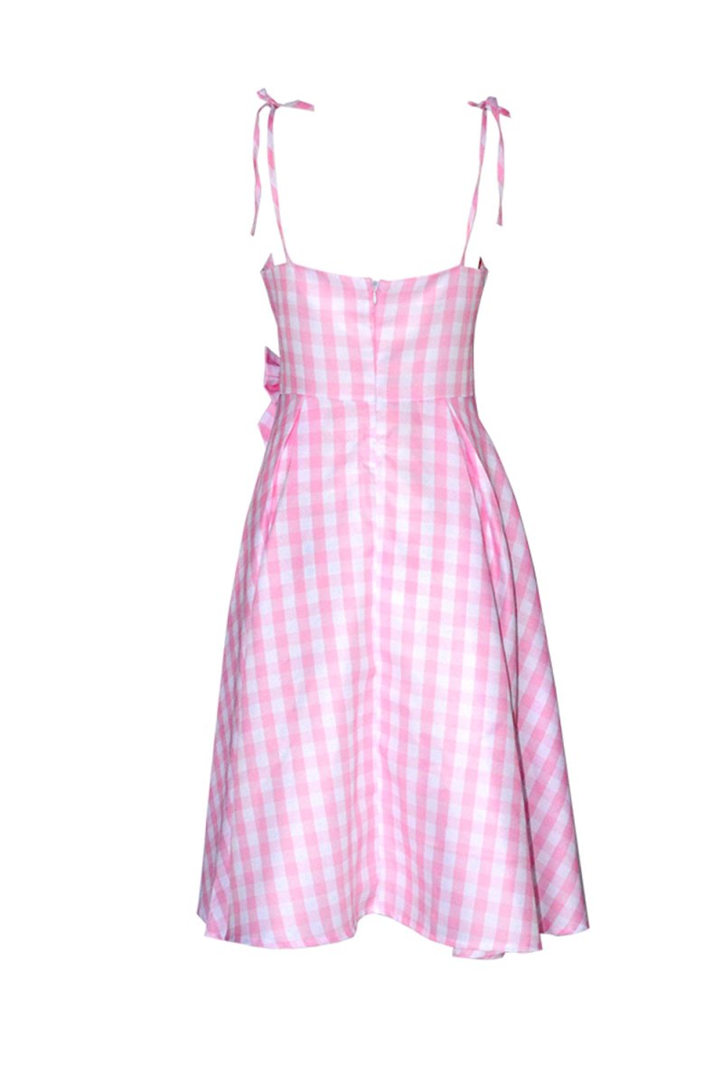 Pink Plaid Pin Up 1950s Dress Accessory Set - KissProm