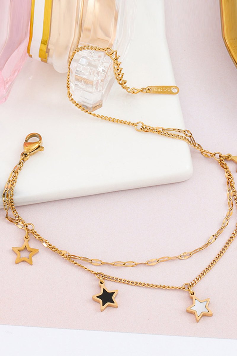 Titanium Steel Romantic Pentagram Bracelet - KissProm