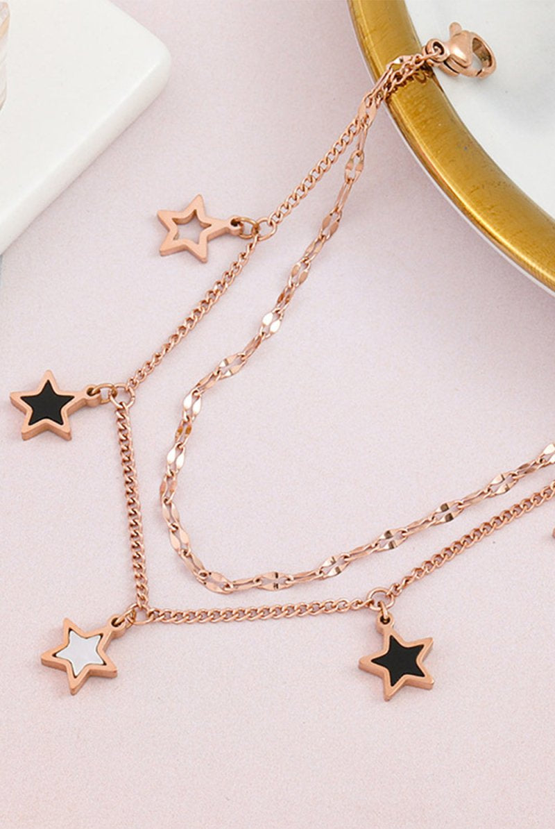 Titanium Steel Romantic Pentagram Bracelet - KissProm