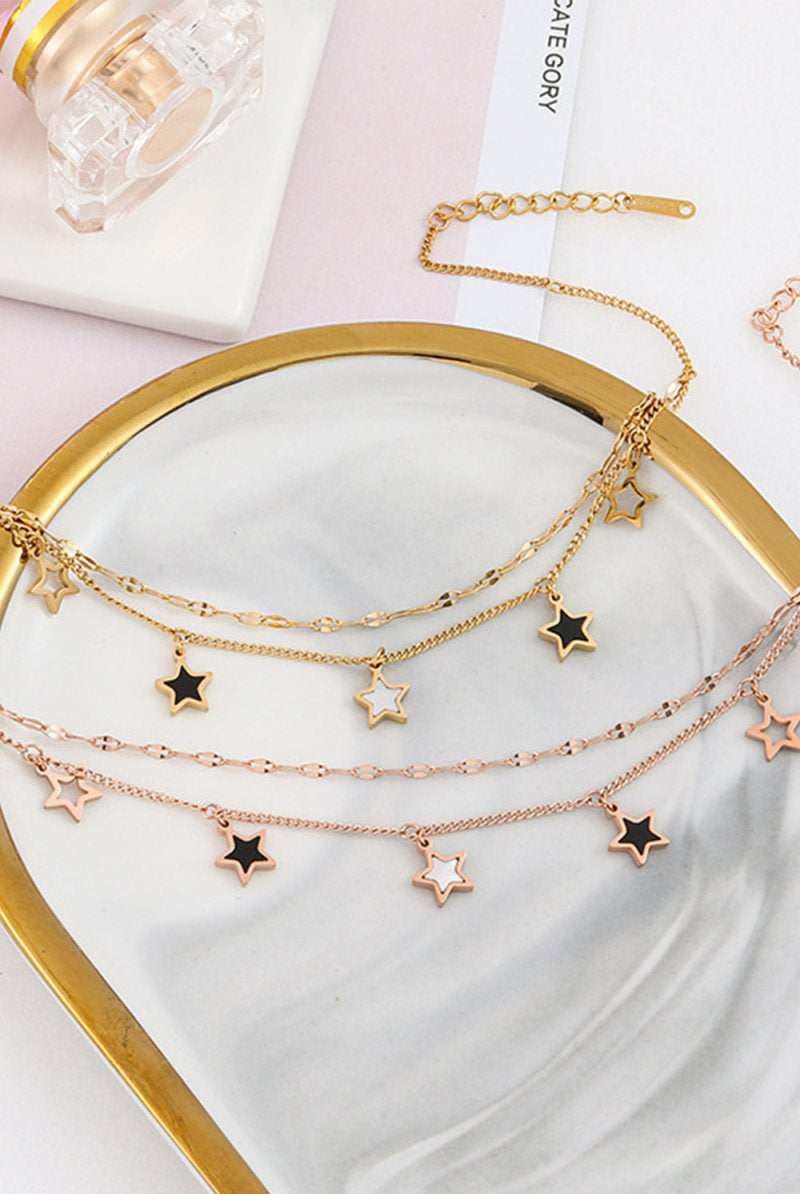 Titanium Steel Romantic Pentagram Bracelet - KissProm