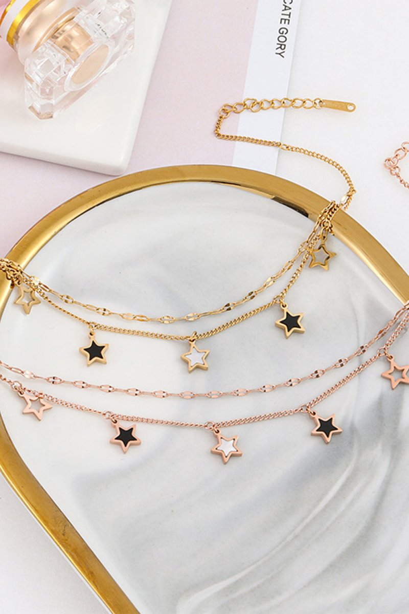 Titanium Steel Romantic Pentagram Bracelet - KissProm