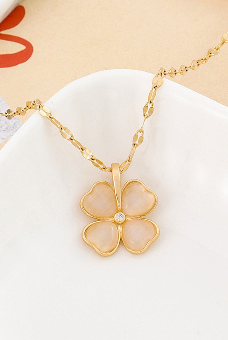 Lucky Four Leaf Clover Necklace Pendant - KissProm