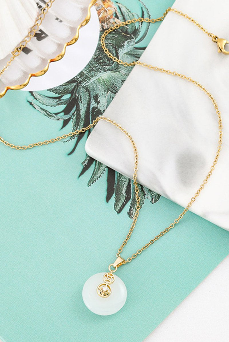Inlaid Jade Necklace - KissProm