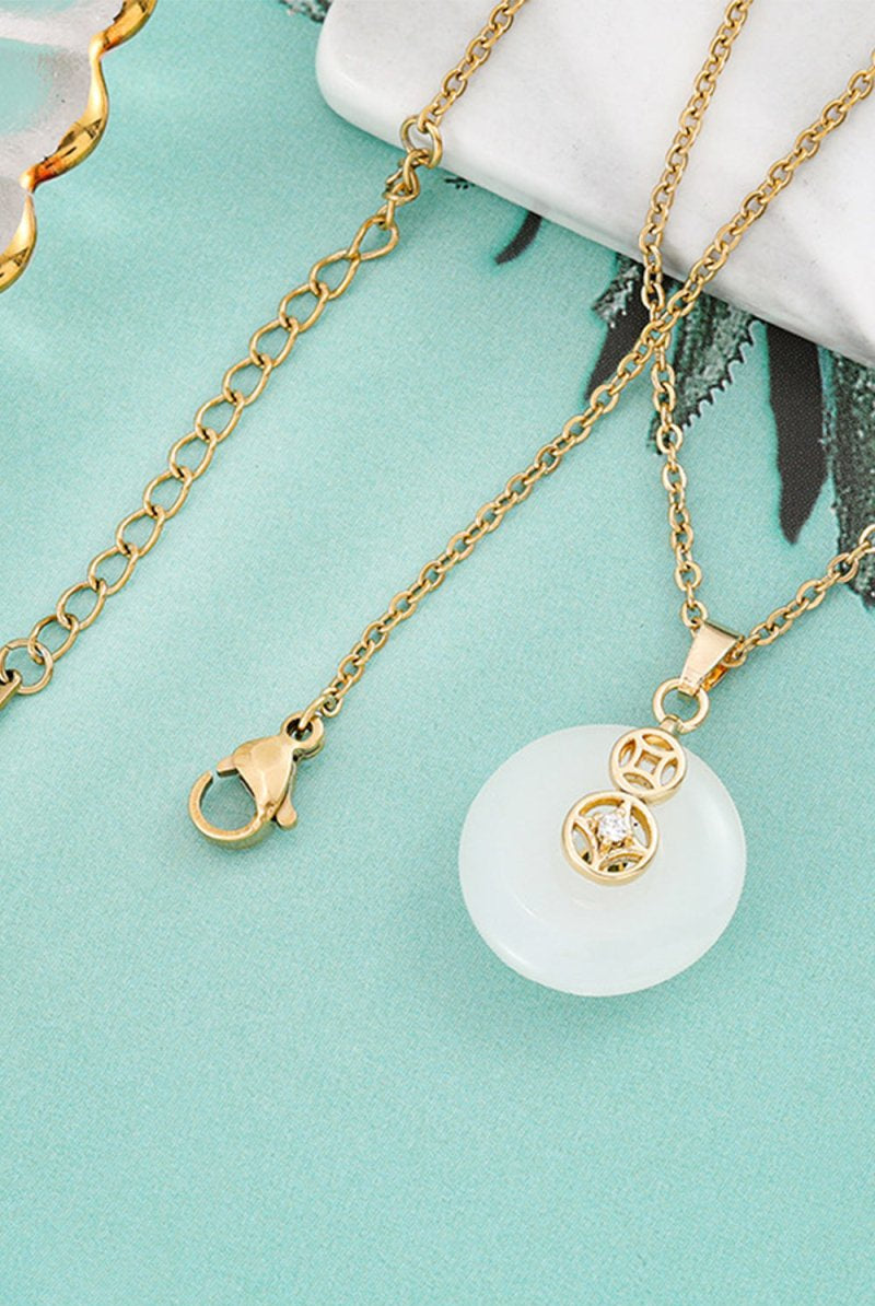 Inlaid Jade Necklace - KissProm