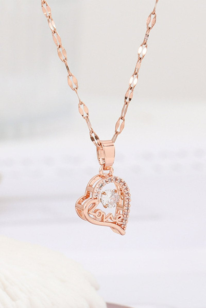 Love Heart Pendant Necklace - KissProm