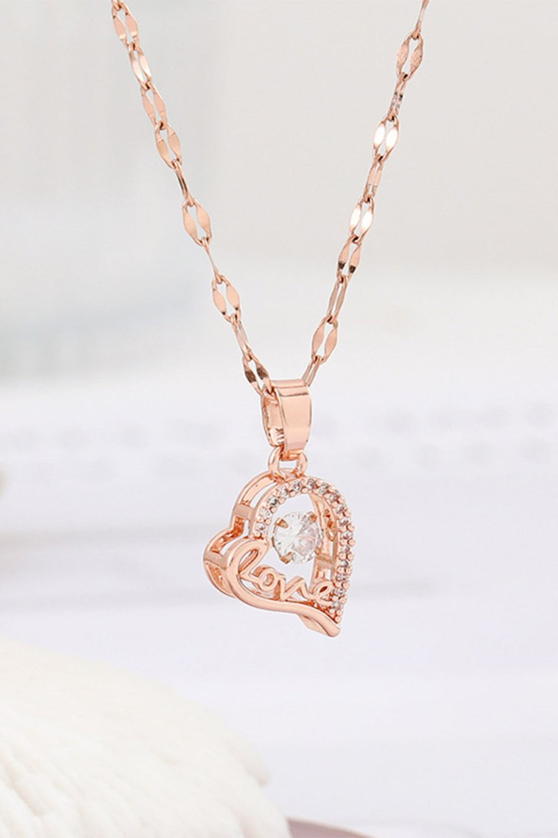 Love Heart Pendant Necklace - KissProm