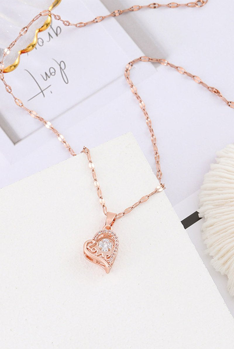Love Heart Pendant Necklace - KissProm