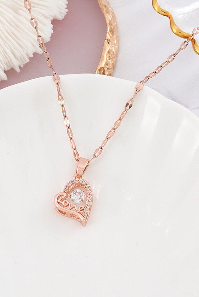 Love Heart Pendant Necklace - KissProm