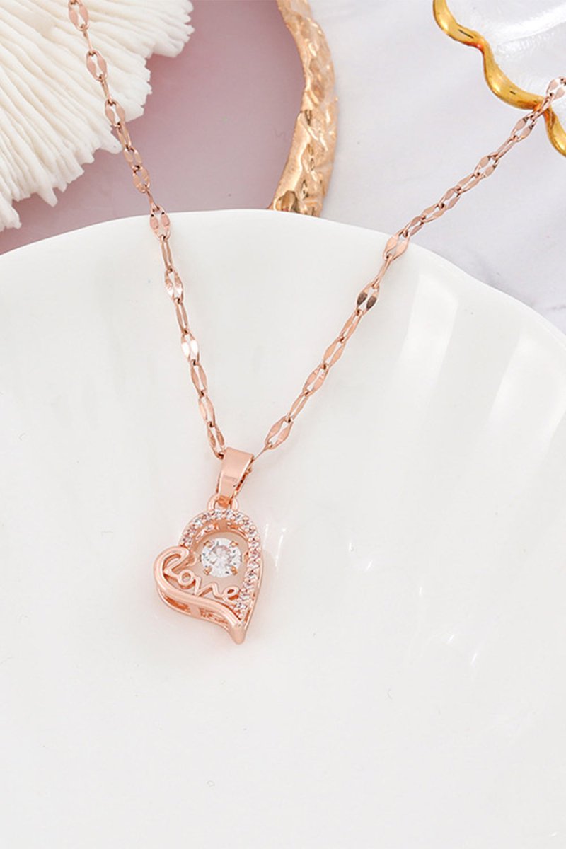 Love Heart Pendant Necklace - KissProm