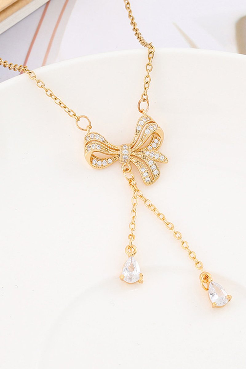 Golden Bow Necklace - KissProm